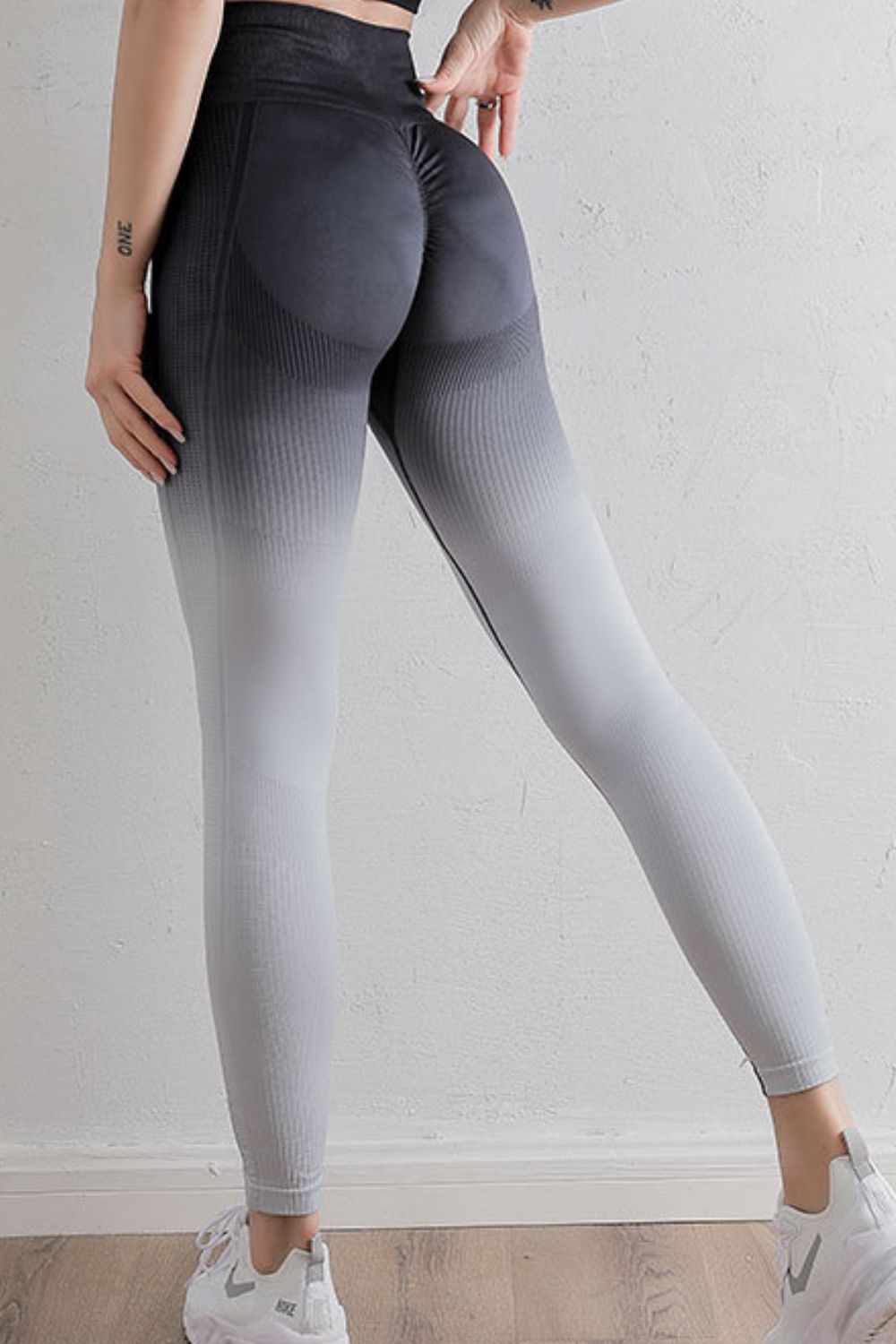 Gradient High Waist Sports Leggings - felvior