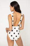 Marina West Swim Beachy Keen Polka Dot Tied Plunge One-Piece Swimsuit - felvior