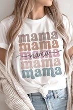 MAMA Letter Crew Neck Tee