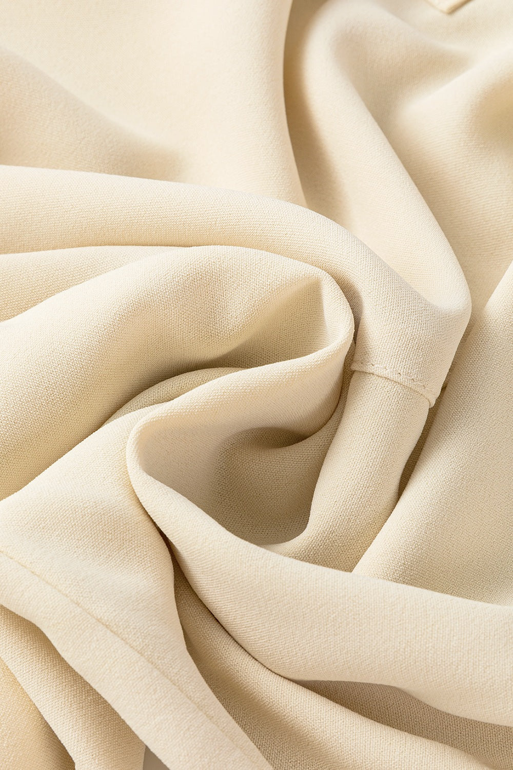 Lantern Sleeve Notched V Neck Ruched Blouse