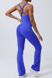 Crisscross Wide Strap Sleeveless Jumpsuit - felvior