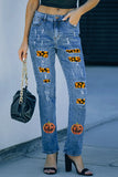 Pumpkin Distressed Straight Jeans - felvior