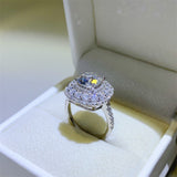 2 Carat Moissanite 925 Sterling Silver Ring - felvior