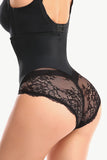 Full Size Spliced Lace Pull-On Shaping Shorts - felvior