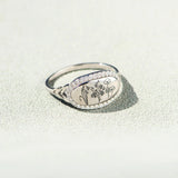 Flower Epoxy Gum Oil Inlaid Zircon Ring - felvior