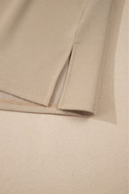 Ruffled Notched Cap Sleeve Top