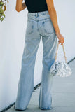 Side Slit Jeans with Pockets - felvior