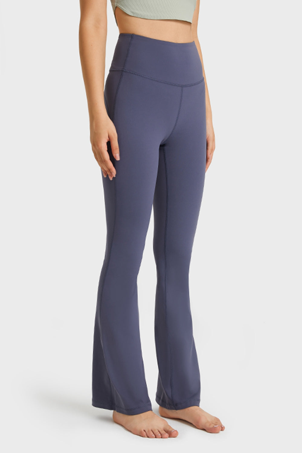 Millennia Elastic Waist Flare Yoga Pants - felvior