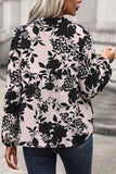 Perfee Printed Tie Neck Balloon Sleeve Blouse - felvior
