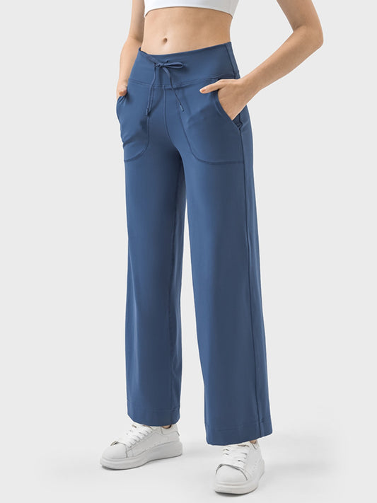 Millennia Drawstring Active Pants with Pockets - felvior