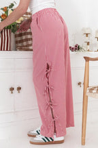 Side Tied Pants with Pockets