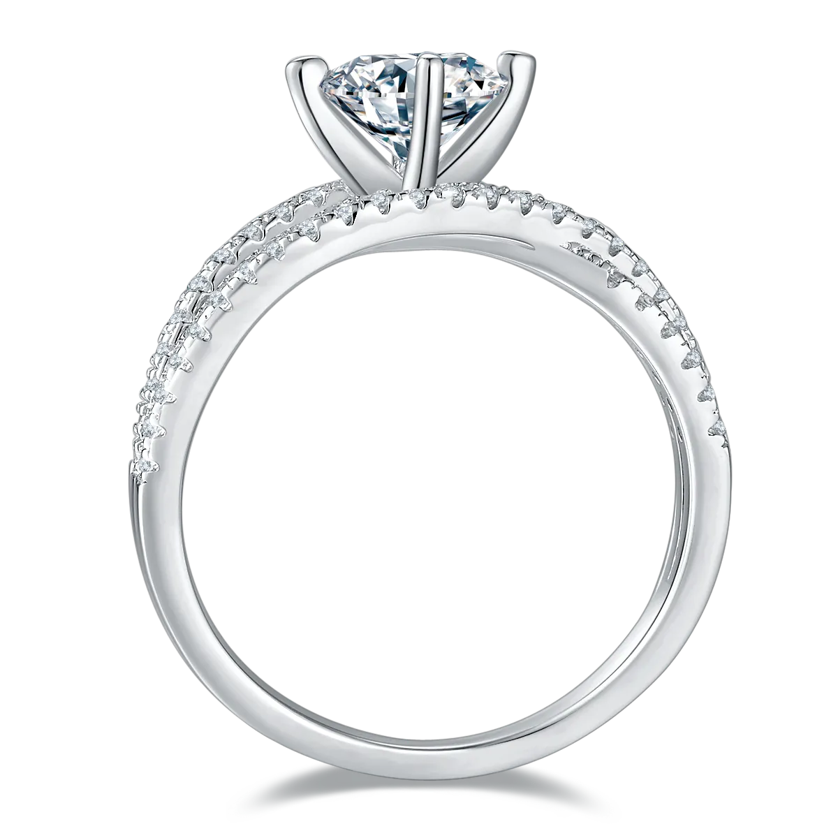 1 Carat Moissanite 925 Sterling Silver Ring - felvior