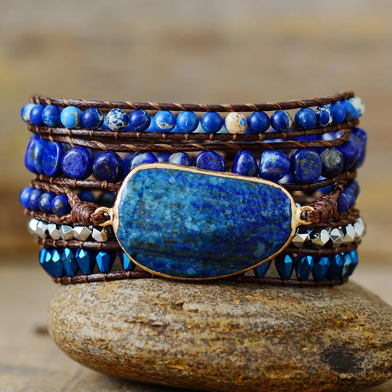Alloy Bead Braided Bracelet - felvior