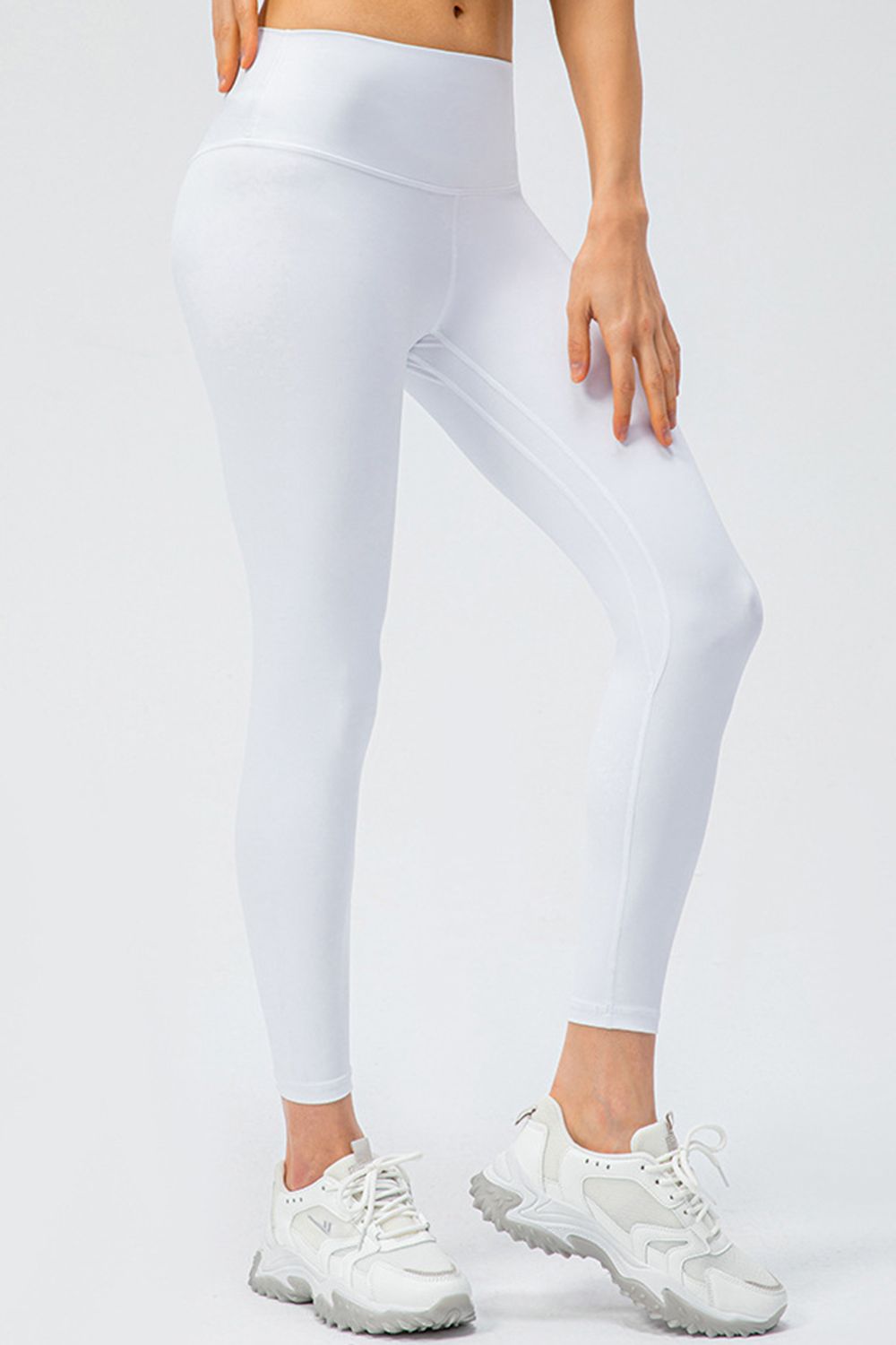 Wide Waistband Slim Fit Active Leggings - felvior