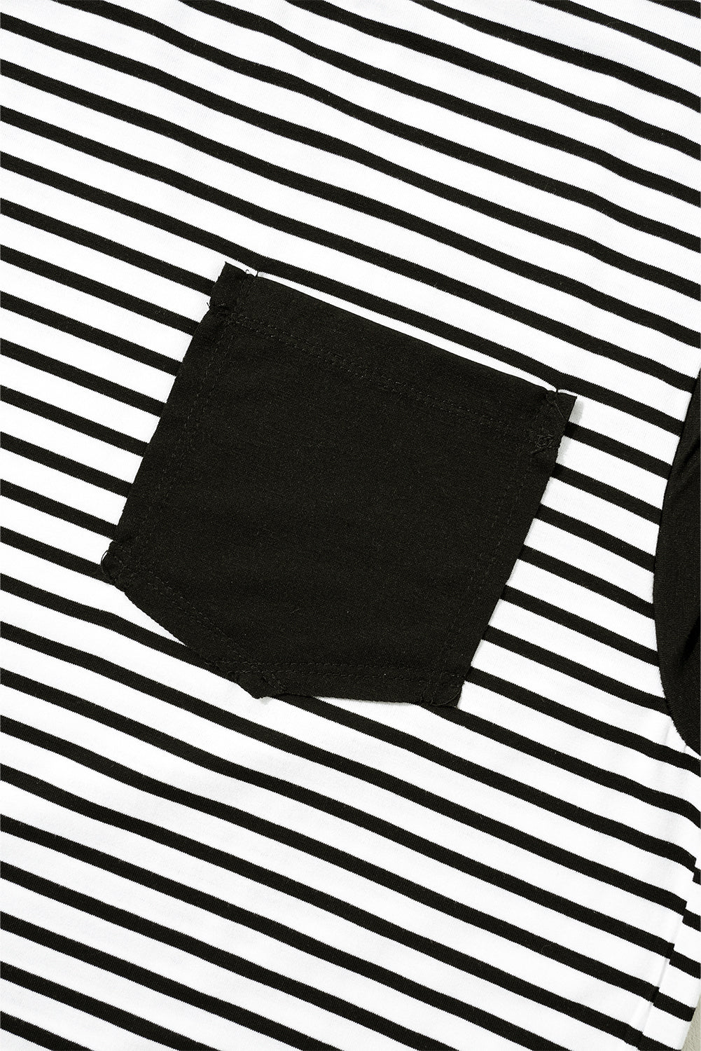 Striped Round Neck Cap Sleeve Top