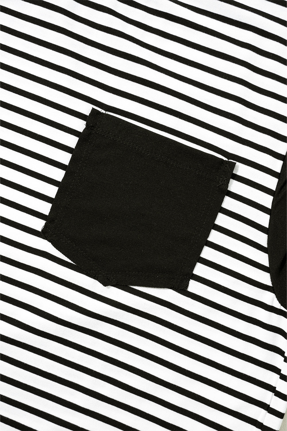 Striped Round Neck Cap Sleeve Top