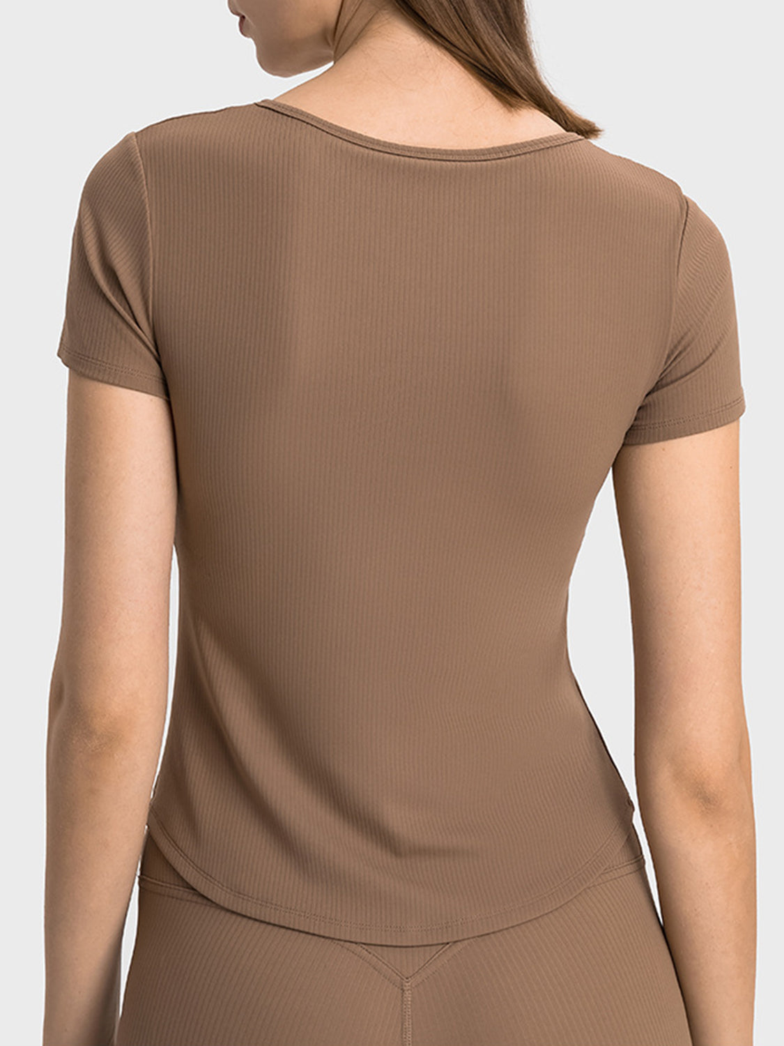 Millennia Notched Short Sleeve Active T-Shirt - felvior