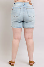 Judy Blue Plus Size Denim Shorts - 2 Button with Pockets