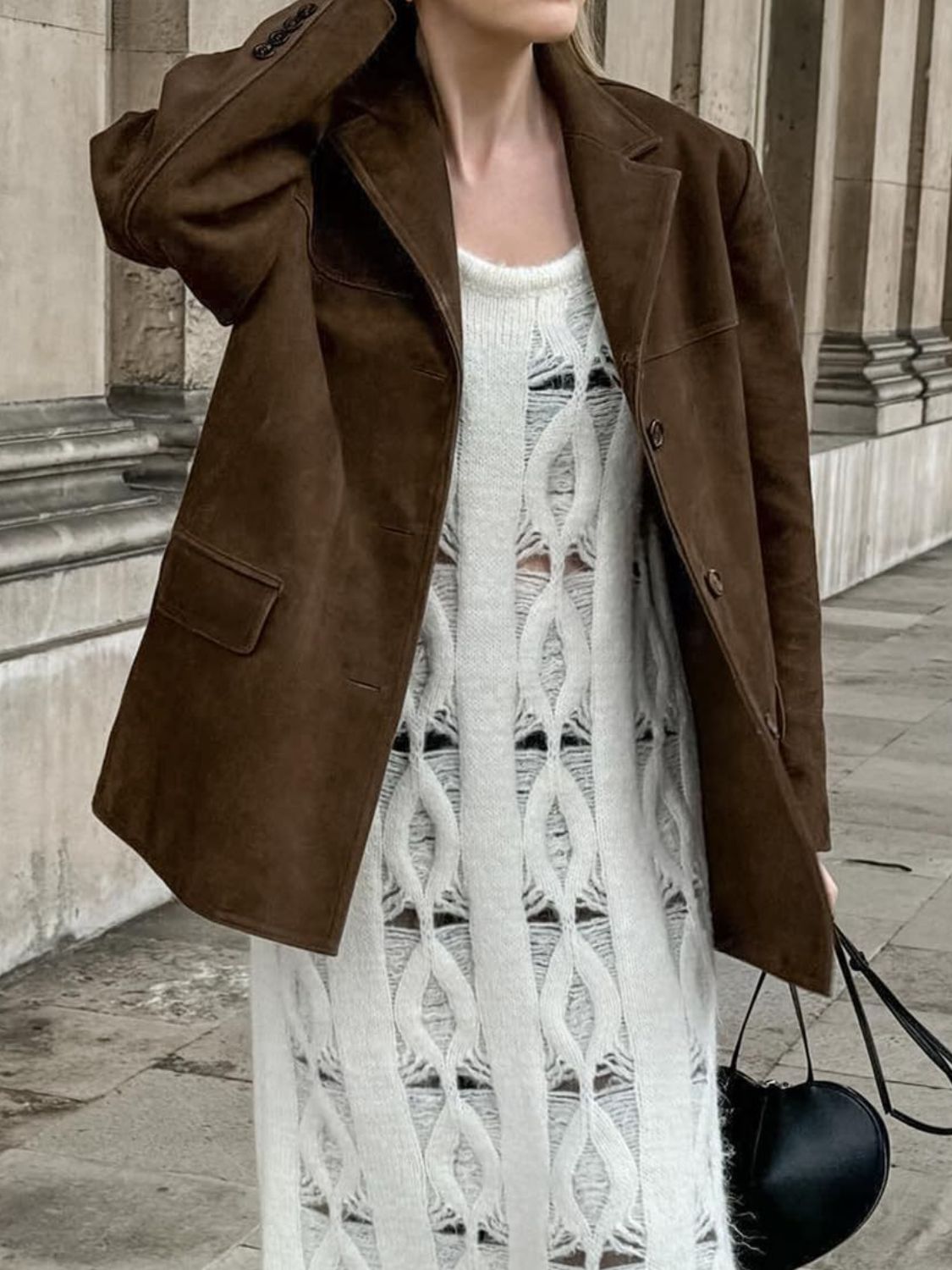 Lapel Collar Button Up Jacket - felvior