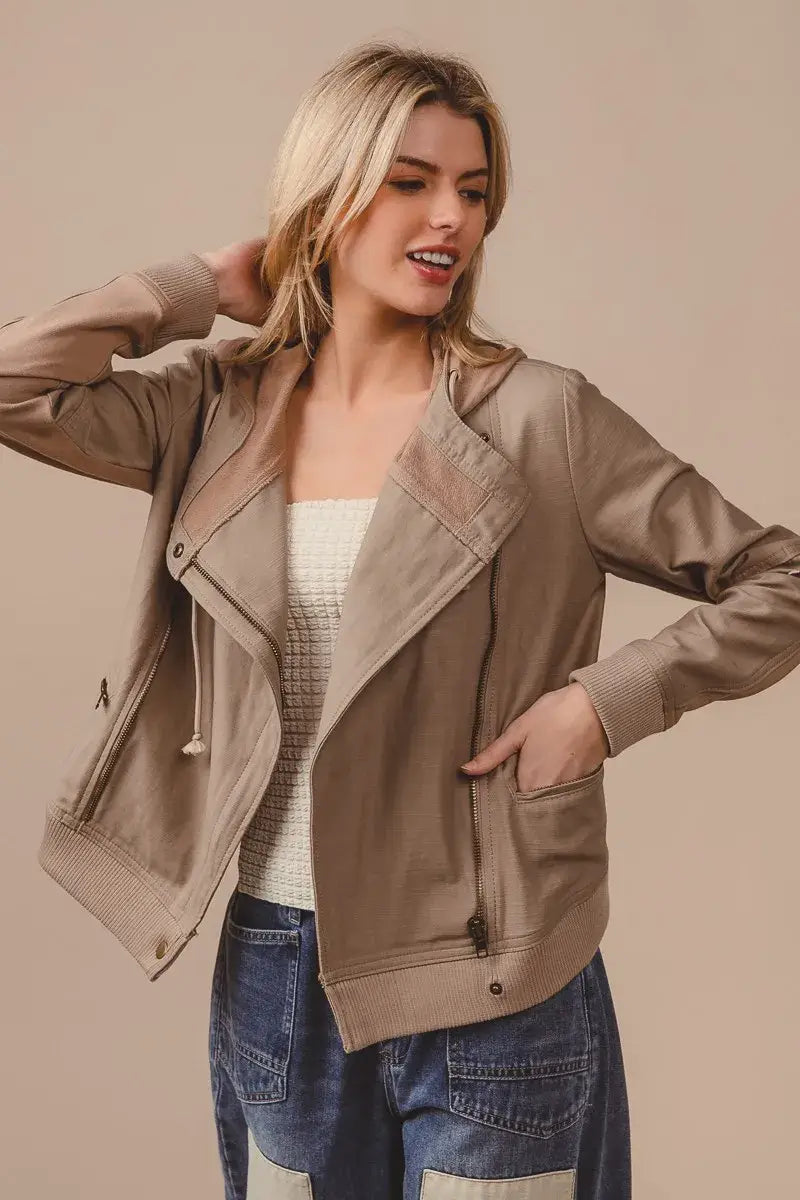 BiBi Textured Woven Rider Jacket