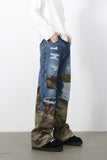 Men's Distressed Camouflage Jeans - felvior