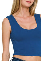 Zenana Double Layered Cropped Tank Top
