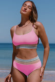 Scoop Neck Spaghetti Strap Bikini Set - felvior