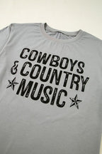 Letter Graphic Round Neck Short Sleeve T-Shirt