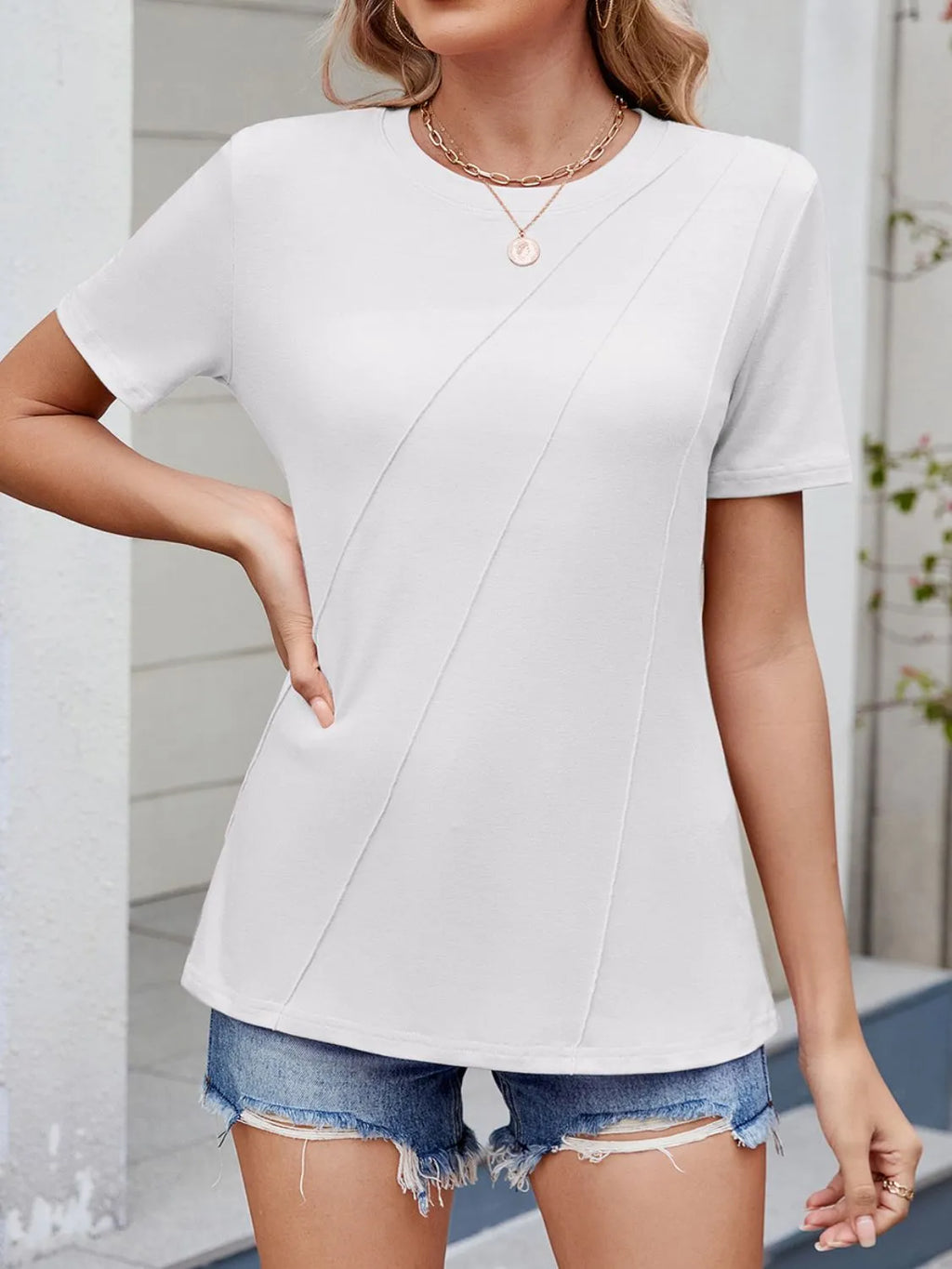 Round Neck Short Sleeve T-Shirt