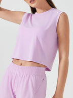 Millennia Round Neck Cropped Active Tank