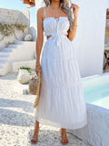 Devine Tie Back Cami Midi Dress - felvior