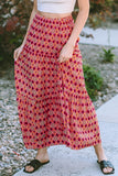 Printed Tiered Maxi Skirt - felvior