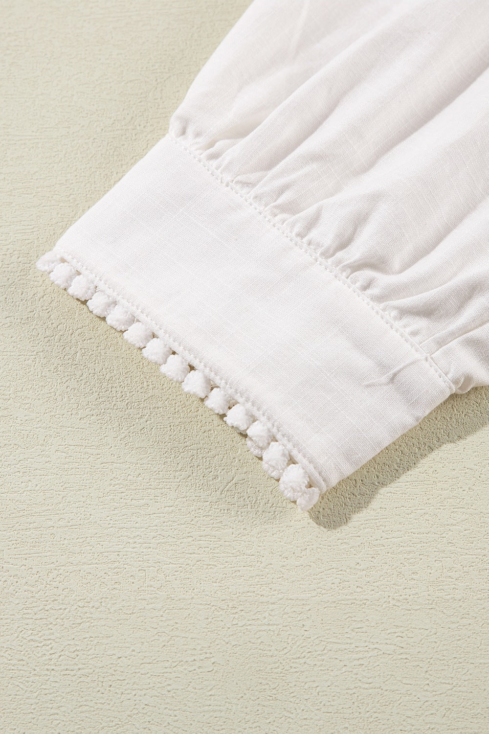Frill Floral Embroidered Sleeve Shirt - felvior