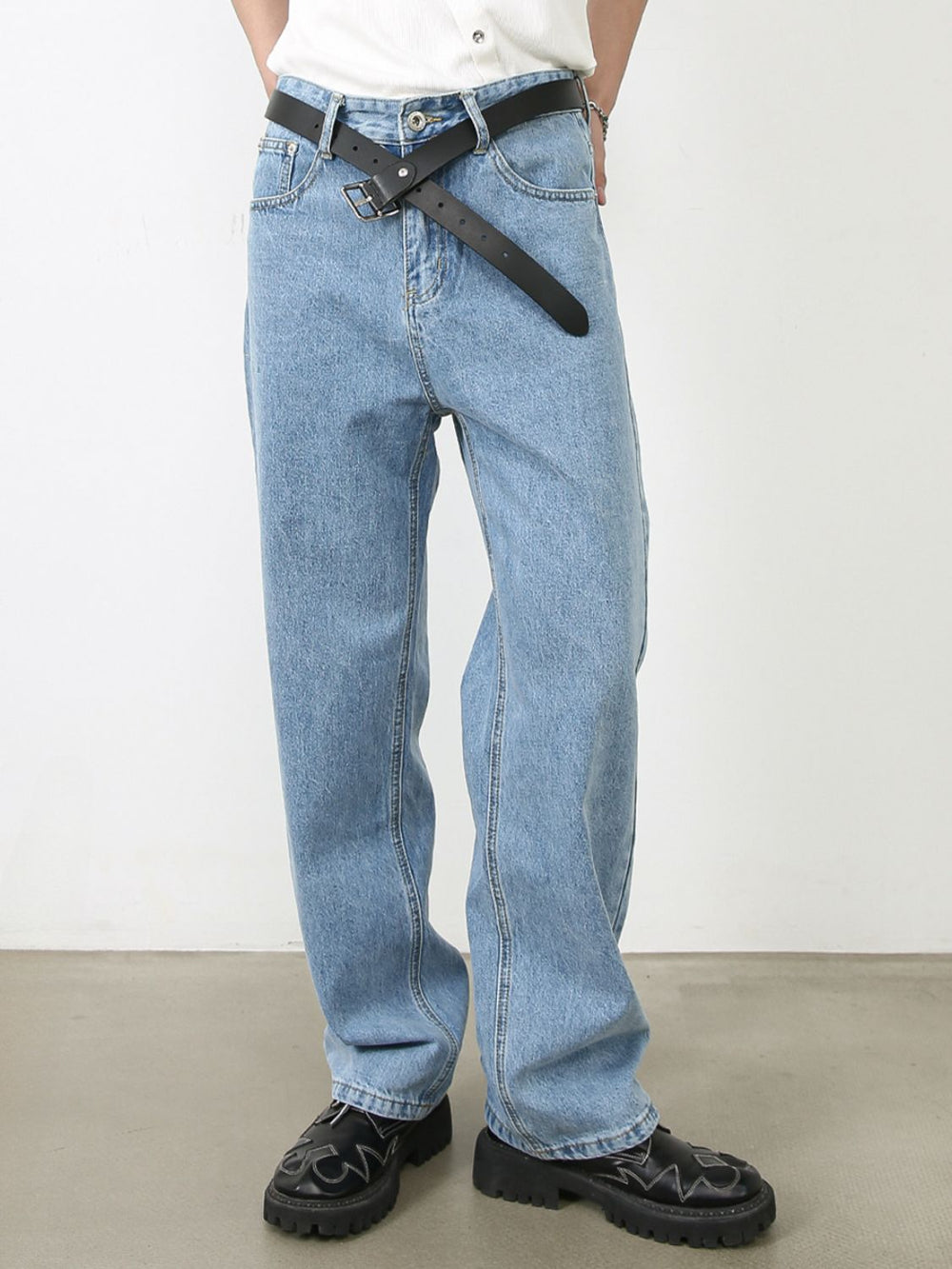 Men's Straight Leg Jeans - felvior