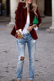 Lapel Collar One Button Blazer - felvior
