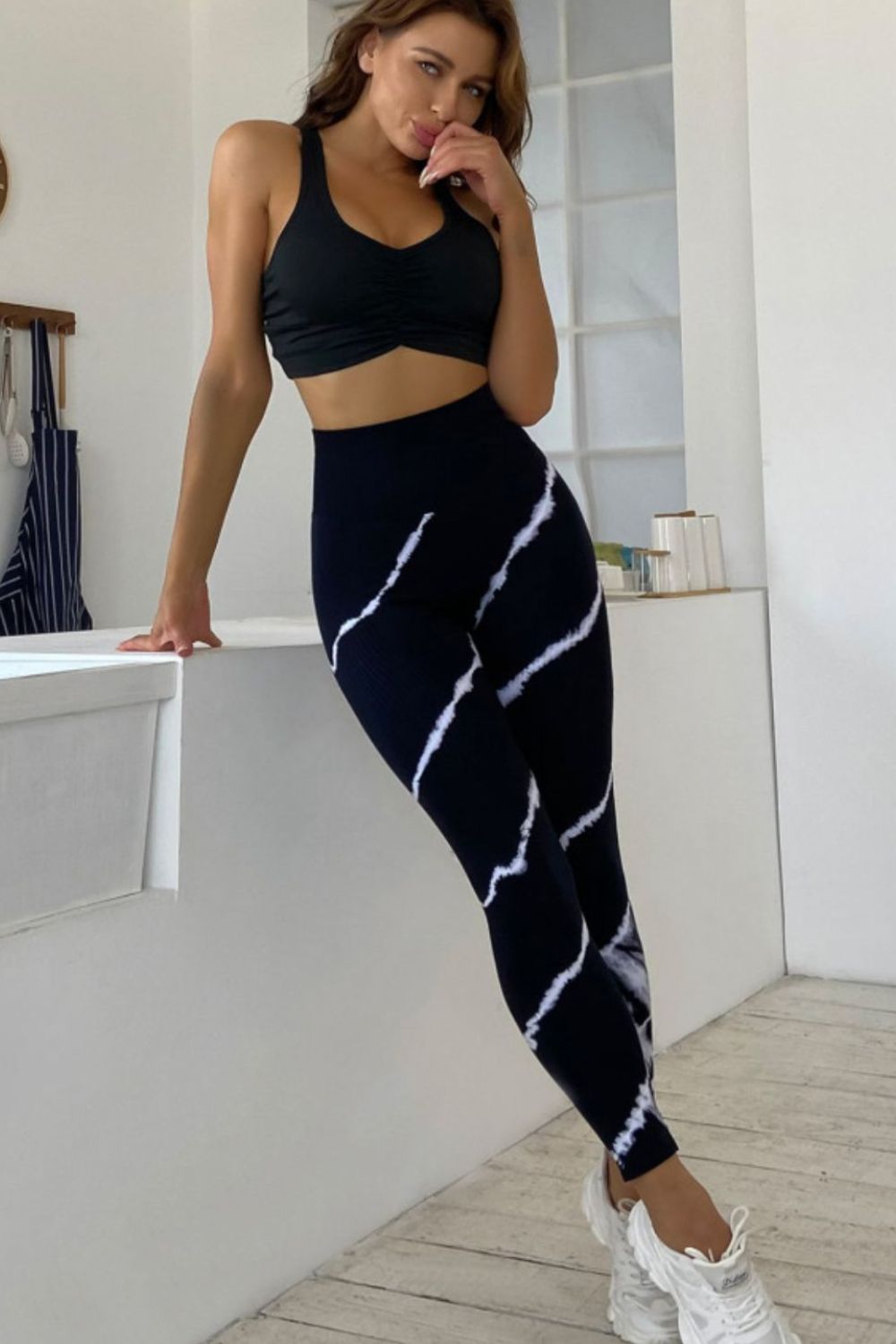 Slim Fit High Waist Long Active Pants - felvior