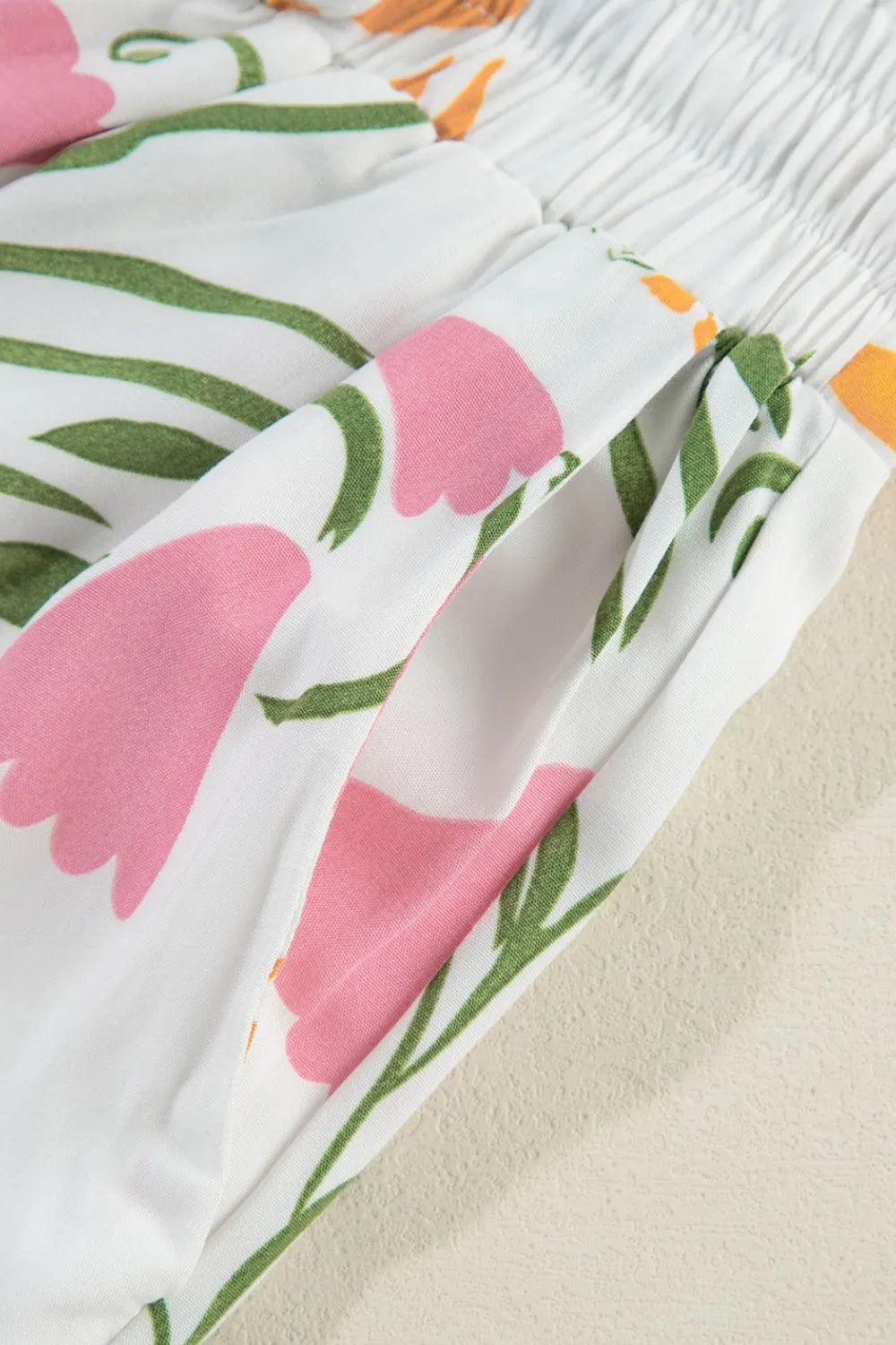 Printed Square Neck Top and Pants Set