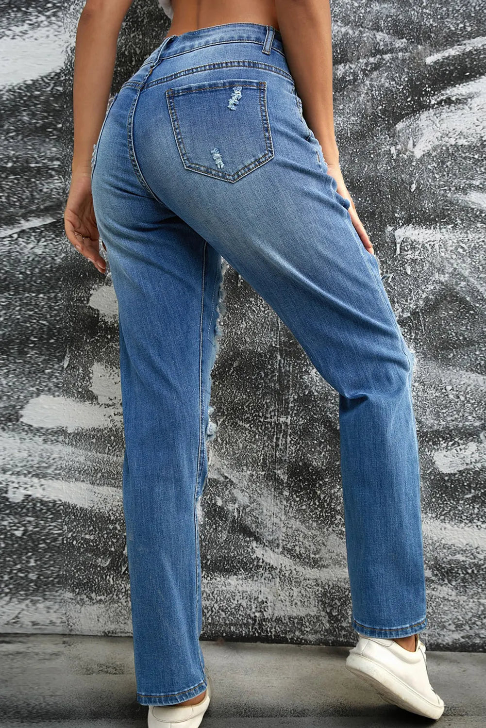 Distressed Sequin Pumpkin Jeans - felvior