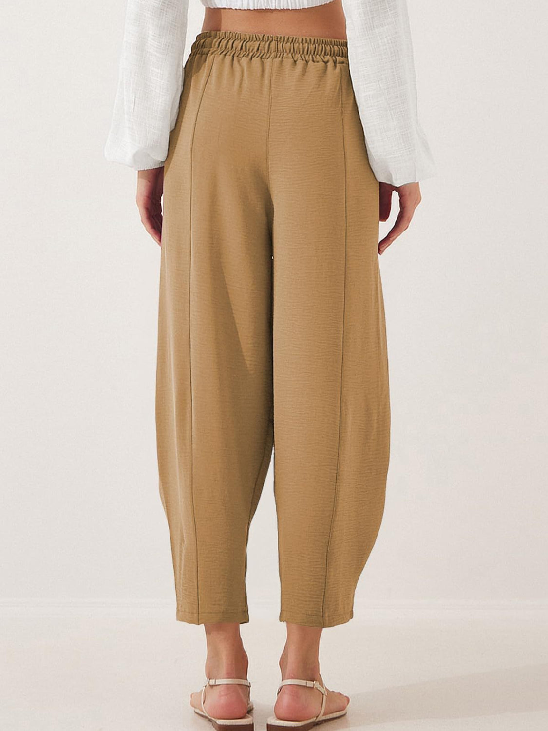 Full Size Drawtising Cropped Jogger Pants Plus Size - felvior