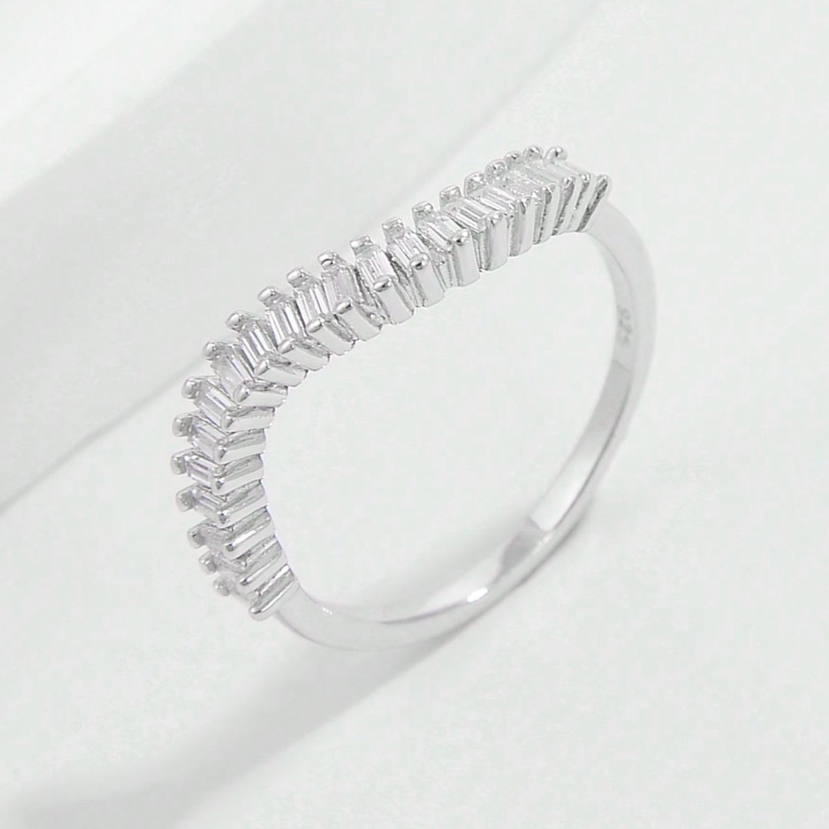 925 Sterling Silver Inlaid Zircon Ring - felvior