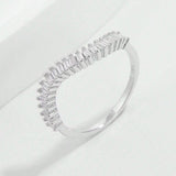925 Sterling Silver Inlaid Zircon Ring - felvior