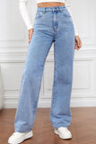 High Waist Straight Jeans - felvior