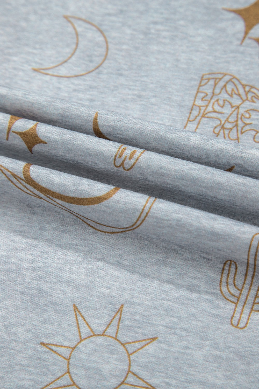 Printed T-Shirt and Elastic Waist Shorts Set