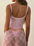 Lace Sweetheart Neck Cami - felvior