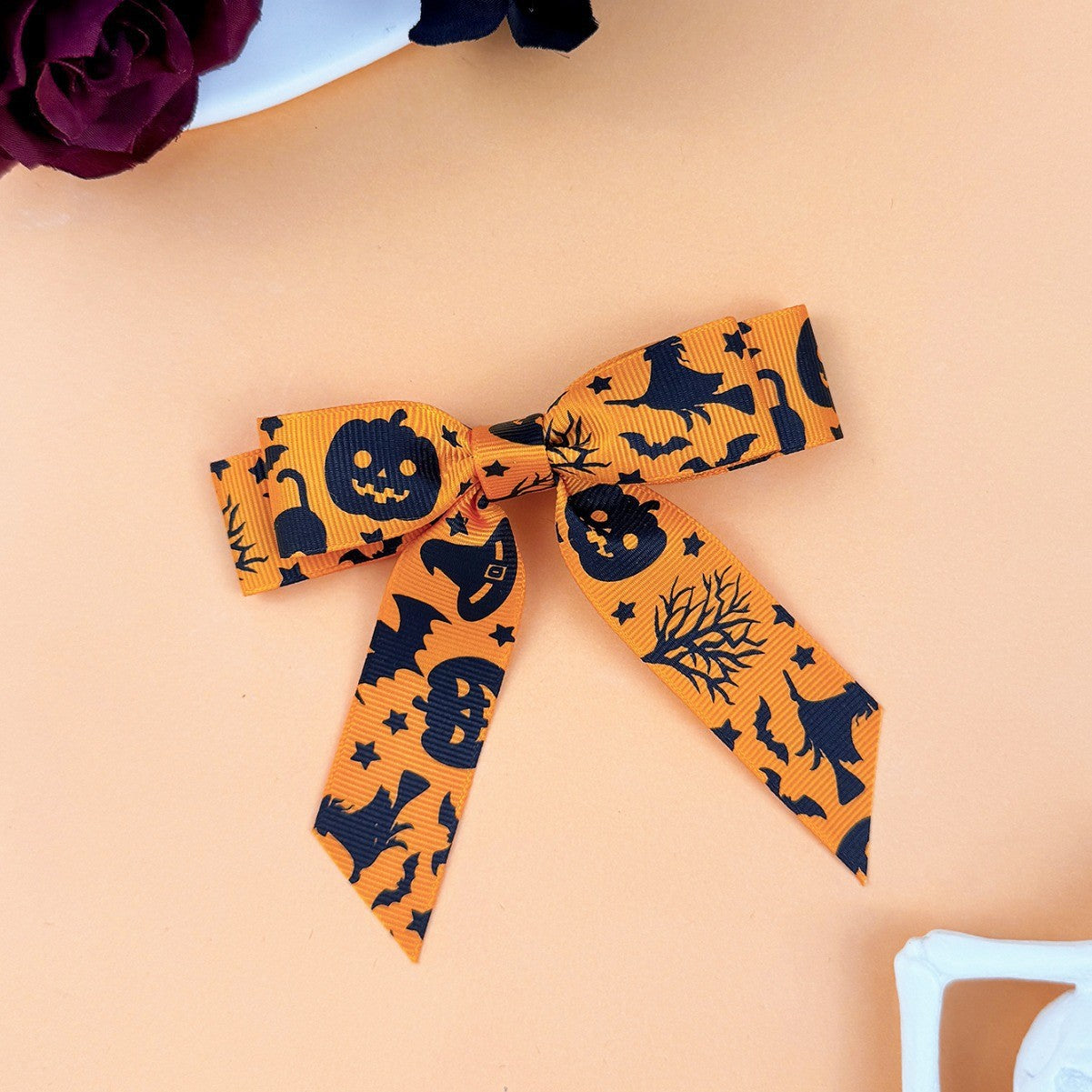 2-Piece Polyester Bow Hair Clip - felvior