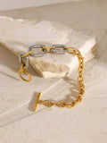18K Gold-Plated Stainless Steel Chain Bracelet - felvior
