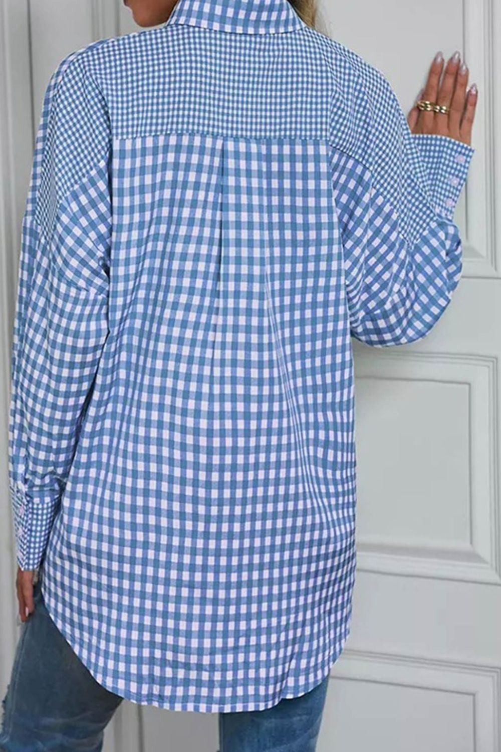 Plaid Button Up Long Sleeve Shirt - felvior