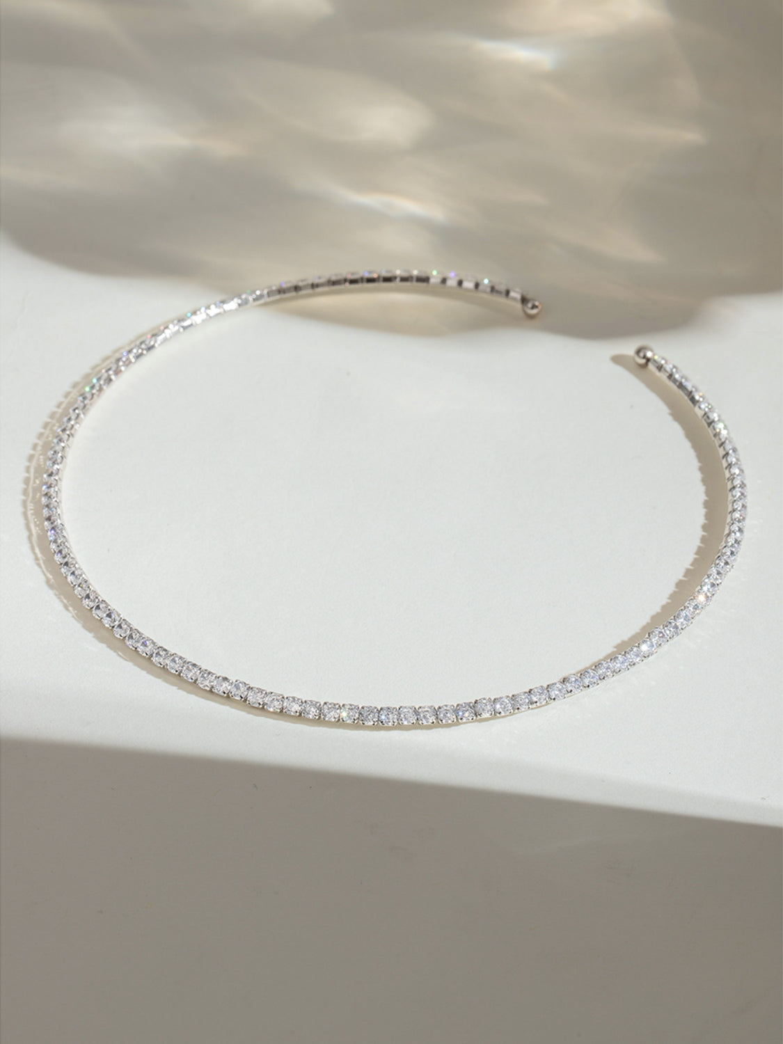 Stainless Steel Inlaid Zircon Necklace - felvior