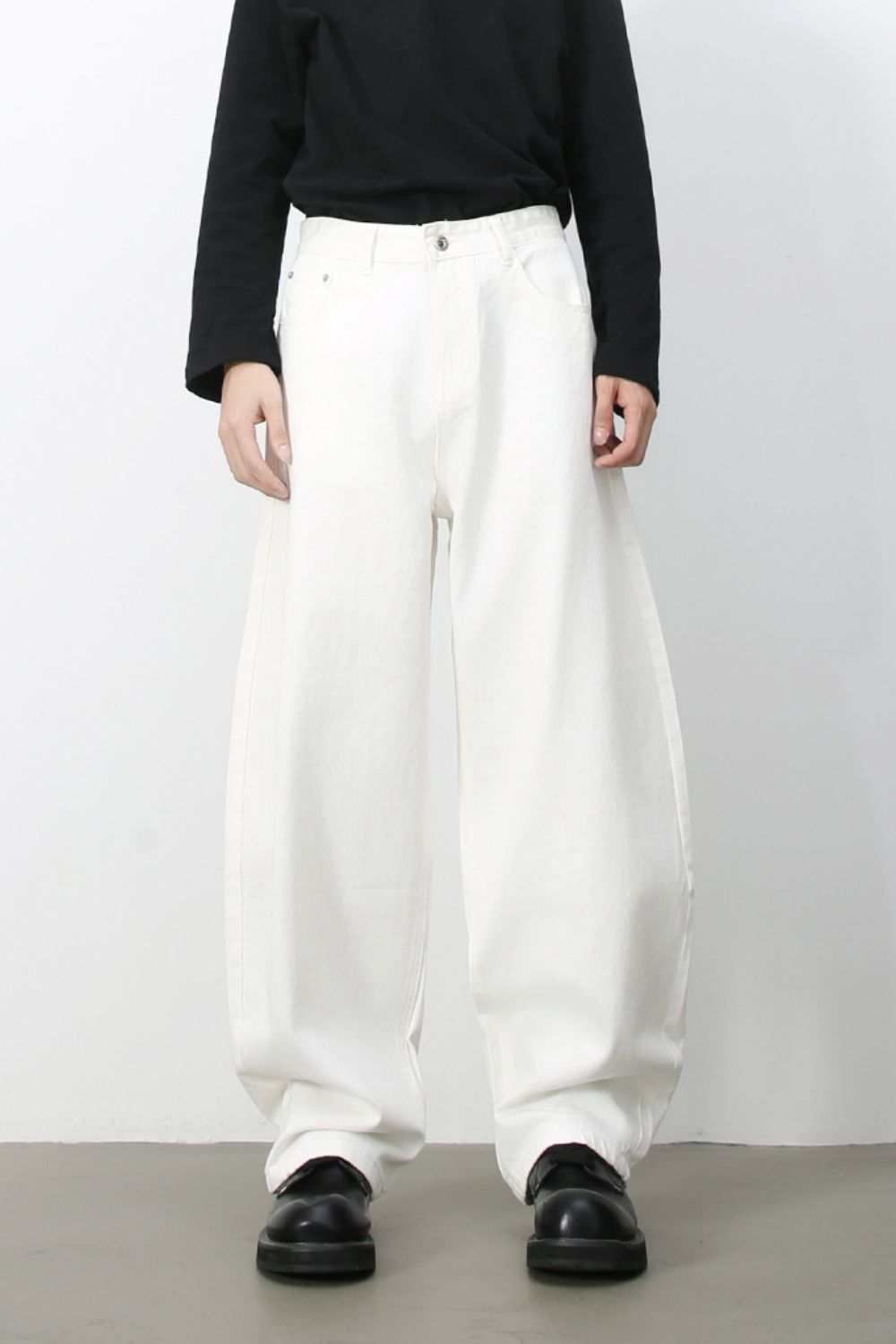 Men's High Rise Wide Leg Jeans - felvior