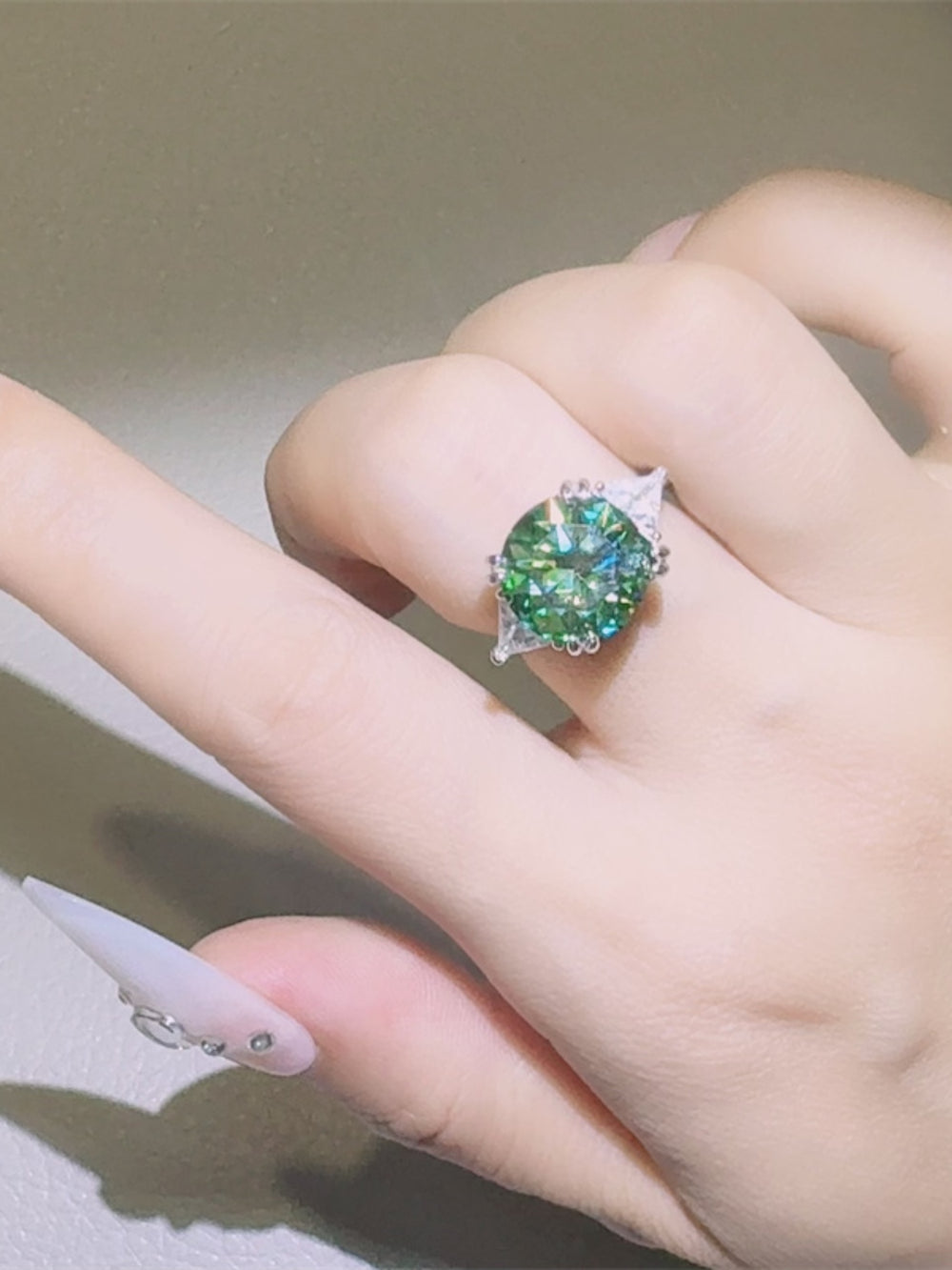 5 Carat Moissanite 925 Sterling Silver Ring - felvior